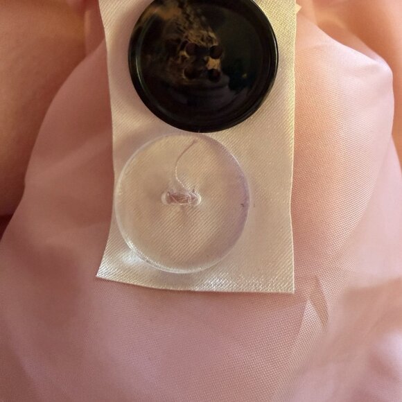 H&M Women's Pink Funnel Neck Pea Coat Double Breasted Jacket Size 14 Barbiecore - Picture 8 of 8